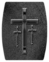 DAREC 517 BK SH BK Black 3 Crosses Shimmer Black Background